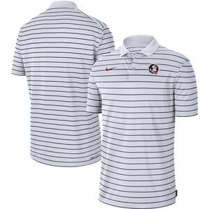 Men’s Nike White FL State Seminoles Icon Victory Coaches 2023 Early Season Polo